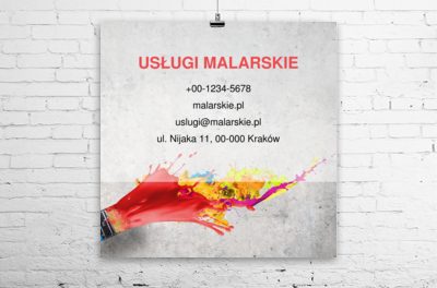 Barwna reklama to jest to!, Budownictwo, Usługi malarskie - Plakaty Wielkoformatowe Netprint