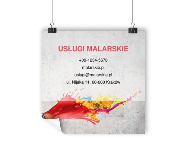 Barwna reklama to jest to!, Budownictwo, Usługi malarskie - Plakaty Wielkoformatowe Netprint szablony online