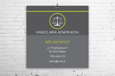 Świetna ekspozycja nazwy, Prawo, Kancelaria adwokacka - Plakaty Wielkoformatowe Netprint