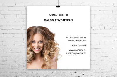 Informacje ładnie podane, Zdrowie i uroda, Salon fryzjerski - Plakaty Wielkoformatowe Netprint