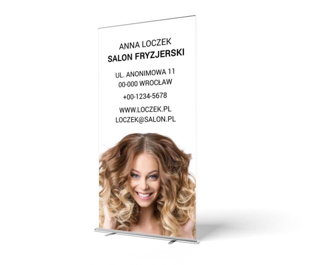 Obietnica profesjonalizmu, Zdrowie i uroda, Salon fryzjerski - Roll-up Netprint szablony online