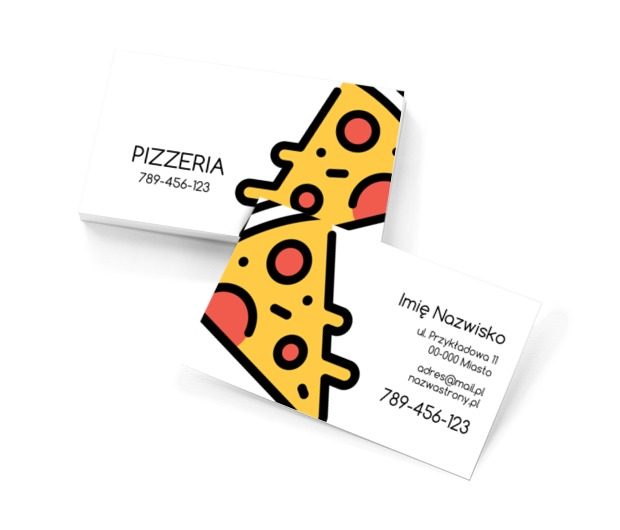 Smakowite „coś na ząb”, Gastronomia, Pizzeria - Wizytówki Netprint szablony online