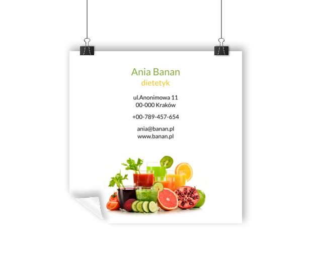 Twoja nazwa w dobrej oprawie, Zdrowie i uroda, Dietetyk - Plakaty Wielkoformatowe Netprint szablony online