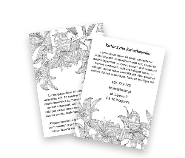 Informacje w kwiatach, Motywy, Roślinne - Ulotki Netprint szablony online