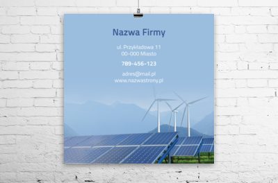 Przekaz czysty i oczywisty, Środowisko i Przyroda, Odnawialne źródła energii - Plakaty Wielkoformatowe Netprint