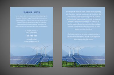 Informacje zawieszone w powietrzu, Środowisko i Przyroda, Odnawialne źródła energii - Ulotki Netprint
