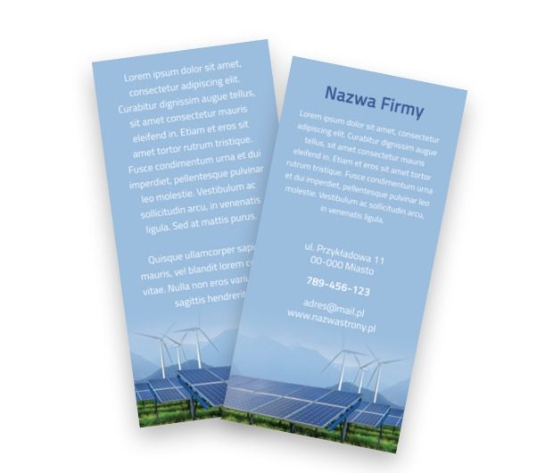 Błękit, który przyciąga, Środowisko i Przyroda, Odnawialne źródła energii - Ulotki Netprint szablony online