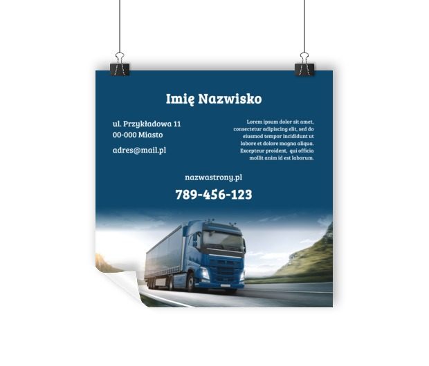 Dobra ekspozycja dla nazwy firmy, Transport, Transport Towarów - Plakaty Wielkoformatowe Netprint szablony online