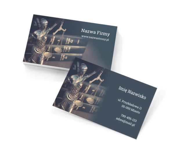 Temida na straży prawa, Prawo, Radca Prawny - Wizytówki Netprint szablony online