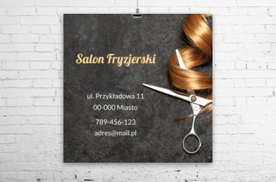 Styl i precyzja w jednym spojrzeniu, Zdrowie i uroda, Salon fryzjerski - Plakaty Wielkoformatowe Netprint