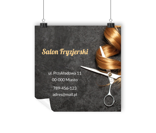 Styl i precyzja w jednym spojrzeniu, Zdrowie i uroda, Salon fryzjerski - Plakaty Wielkoformatowe Netprint szablony online
