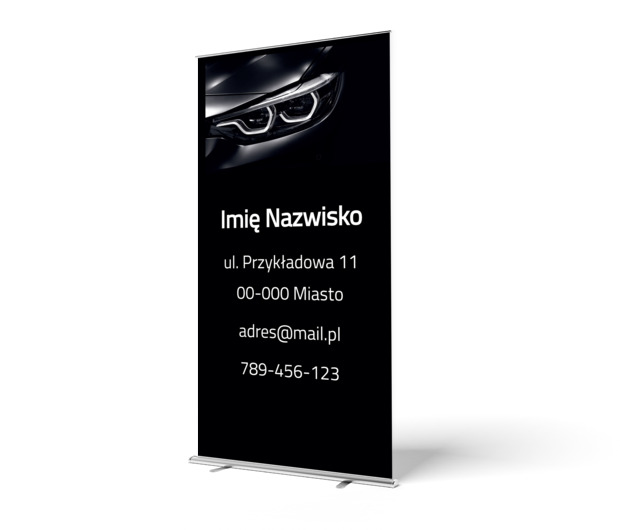 Profesjonalny styl z motoryzacyjnym charakterem, Motoryzacja, Dealer - Roll-up Netprint szablony online