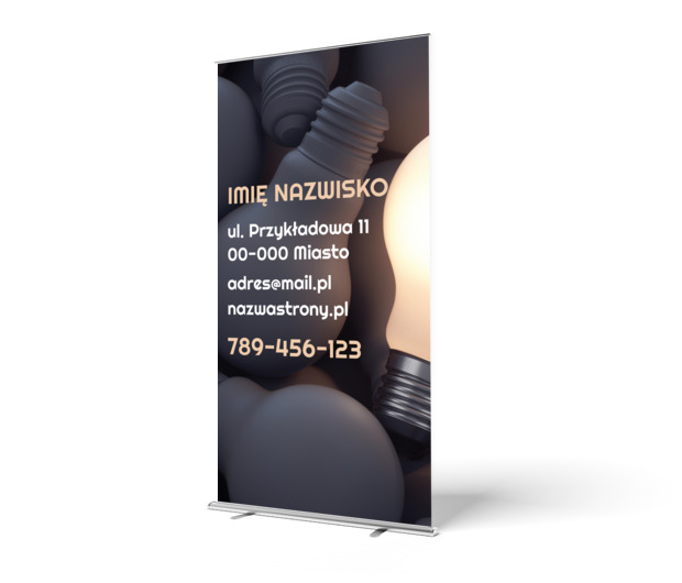 Jasny przekaz w nowoczesnej formie, Budownictwo, Elektryk - Roll-up Netprint szablony online
