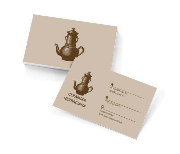 Imbryk do herbaty, Sprzedaż, Ceramika - Wizytówki Netprint szablony online