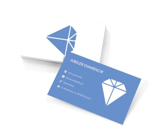 Niebieski diament, Sprzedaż, Jubiler - Wizytówki Netprint szablony online