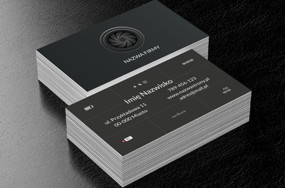 Obiektyw na pierwszym planie, Fotografia, Usługi fotograficzne - Wizytówki Netprint
