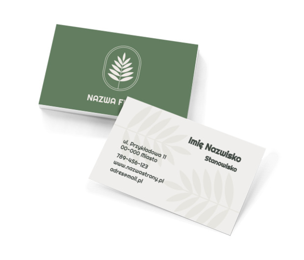 Naturalna elegancja dla branży eko i wellness, Środowisko i Przyroda, Ochrona Środowiska - Wizytówki Netprint szablony online