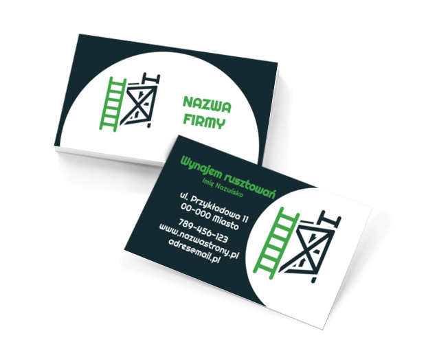 Rusztowanie w centrum uwagi, Budownictwo, Wynajem sprzętu - Wizytówki Netprint szablony online