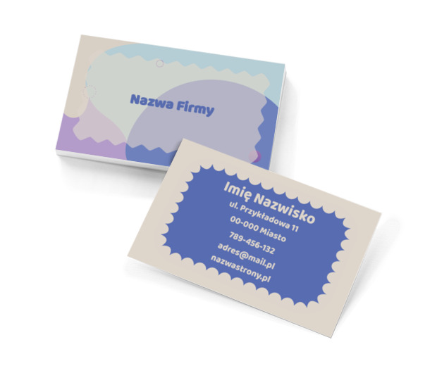 Kolorowa fala przyciągająca wzrok, Motywy, Uniwersalne - Wizytówki Netprint szablony online