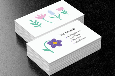 Kwiatowy akcent w kobiecym stylu, Środowisko i Przyroda, Kwiaciarnia - Wizytówki Netprint