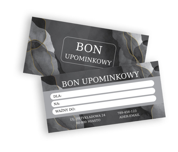 Minimalizm w odcieniach szarości, Motywy, Glamour - Vouchery Netprint szablony online