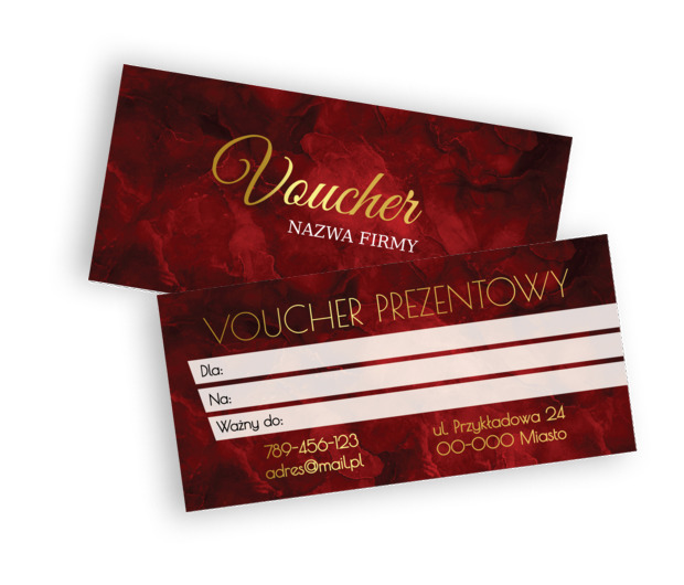 Rubinowa elegancja z nutą klasyki, Motywy, Tła i tekstury - Vouchery Netprint szablony online