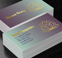 Elegancja lotosu w delikatnym blasku, Zdrowie i uroda, Salon kosmetyczny - Wizytówki Netprint