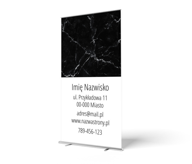 Marmurowa wizytówka Twojej marki, Motywy, Klasycznie - Roll-up Netprint szablony online
