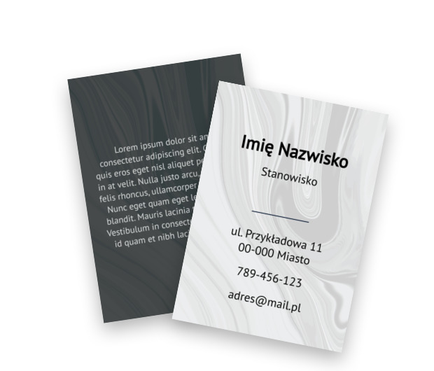 Czarno-biały marmur w pionowym formacie, Motywy, Klasyczne - Ulotki Netprint szablony online