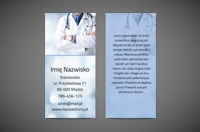 Minimalistyczna forma z siłą przekazu, Medycyna, Lekarz - Ulotki Netprint