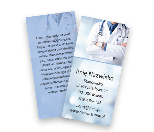 Minimalistyczna forma z siłą przekazu, Medycyna, Lekarz - Ulotki Netprint szablony online