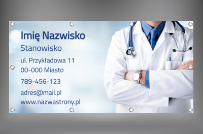 Silny wizerunek eksperta w dużym formacie, Medycyna, Lekarz - Banery Netprint