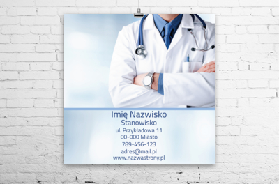 Czytelna grafika z medycznym zaufaniem, Medycyna, Lekarz - Plakaty Wielkoformatowe Netprint