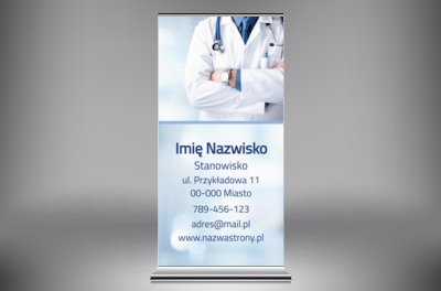 Nowoczesna prezentacja dla gabinetów, Medycyna, Lekarz - Roll-up Netprint