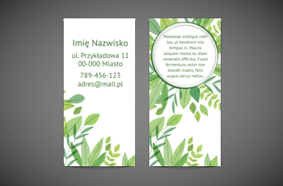 Świeżość liści w lekkiej kompozycji, Motywy, Roślinne - Ulotki Netprint