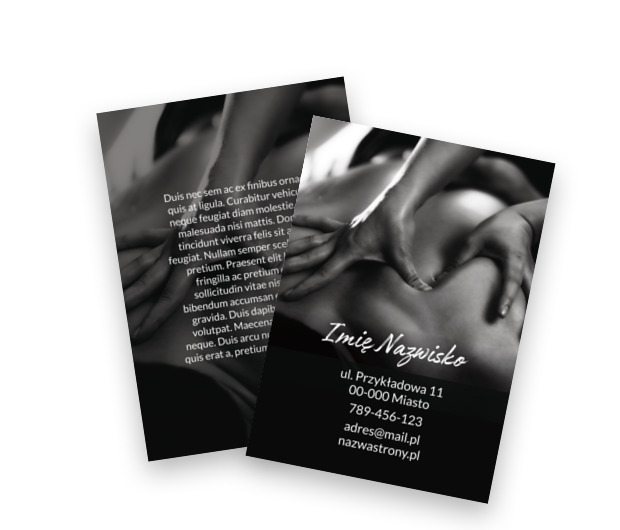 Dotyk relaksu uchwycony w obrazie, Medycyna, Masażysta - Ulotki Netprint szablony online