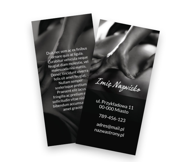 Minimalistyczna forma, maksymalne wrażenie, Medycyna, Masażysta - Ulotki Netprint szablony online