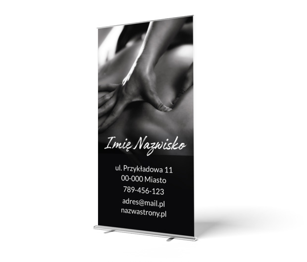 Dotyk, który przyciąga spojrzenia, Medycyna, Masażysta - Roll-up Netprint szablony online