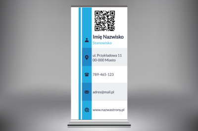Spójna prezentacja dla nowoczesnych firm, Motywy, Kod QR - Roll-up Netprint