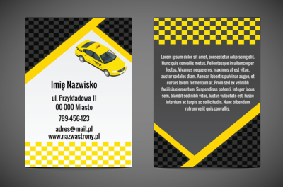 Rozpoznawalna forma reklamy dla kierowców, Transport, Taxi - Ulotki Netprint