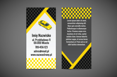 Wygodny format, skuteczna forma kontaktu, Transport, Taxi - Ulotki Netprint