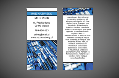 Mocny przekaz w kompaktowej formie, Motoryzacja, Mechanik - Ulotki Netprint