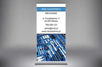 Nowoczesny serwis w dynamicznej odsłonie, Motoryzacja, Mechnik - Roll-up Netprint