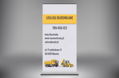 Nowoczesna prezentacja budowlanego zaplecza, Budownictwo, Wynajem sprzętu - Roll-up Netprint