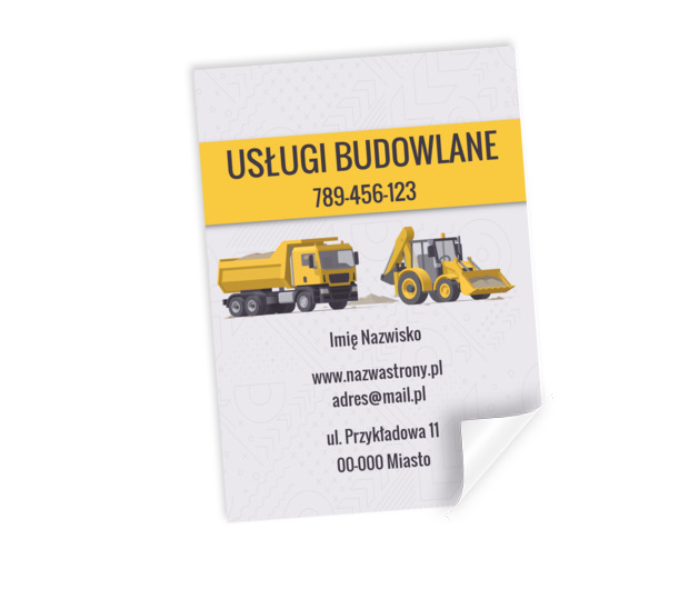 Budownictwo oparte na solidnym sprzęcie, Budownictwo, Wynajem sprzętu - Plakaty Netprint szablony online