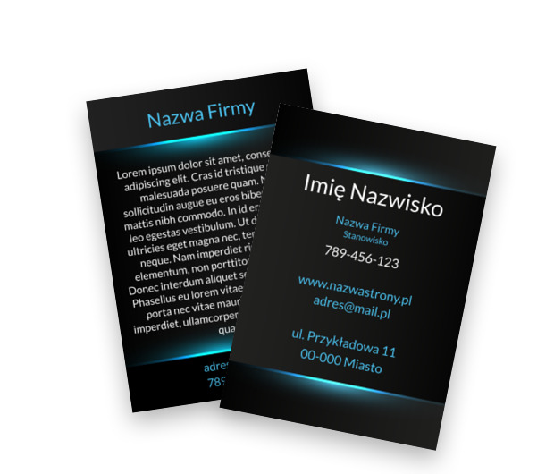 Neonowa linia profesjonalizmu, Motywy, Uniwersalne - Ulotki Netprint szablony online