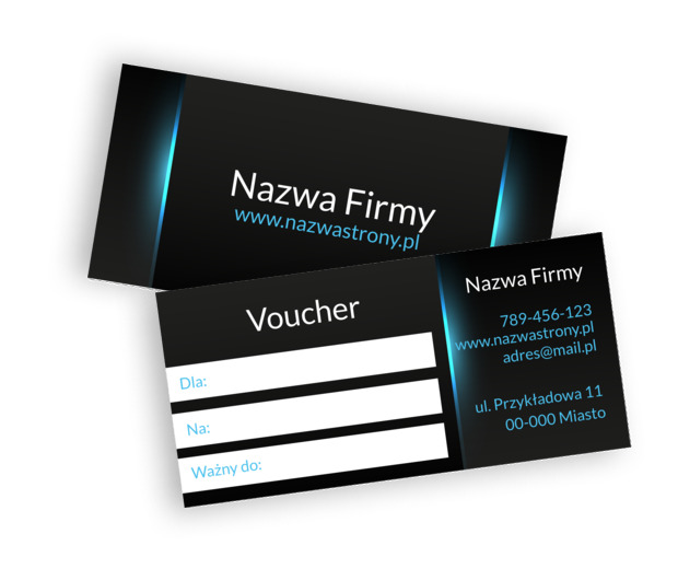 Nowoczesny prezent z efektem światła, Motywy, Uniwersalne - Vouchery Netprint szablony online