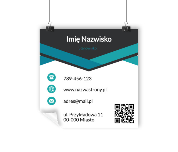 Nowoczesny przekaz oparty na geometrii, Motywy, Kod QR - Plakaty Wielkoformatowe Netprint szablony online