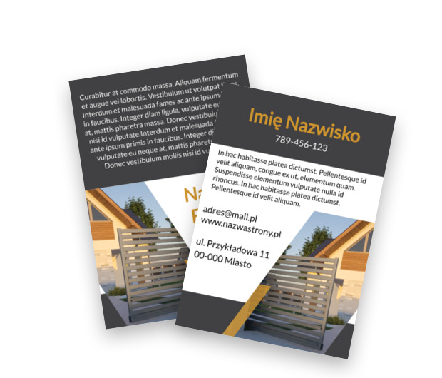 Nowoczesna brama wizytówką posesji, Budownictwo, Wynajem sprzętu - Ulotki Netprint szablony online