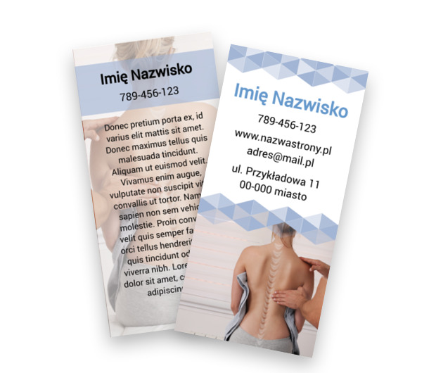 Błękitna geometria skutecznej terapii, Medycyna, Rehabilitacja - Ulotki Netprint szablony online